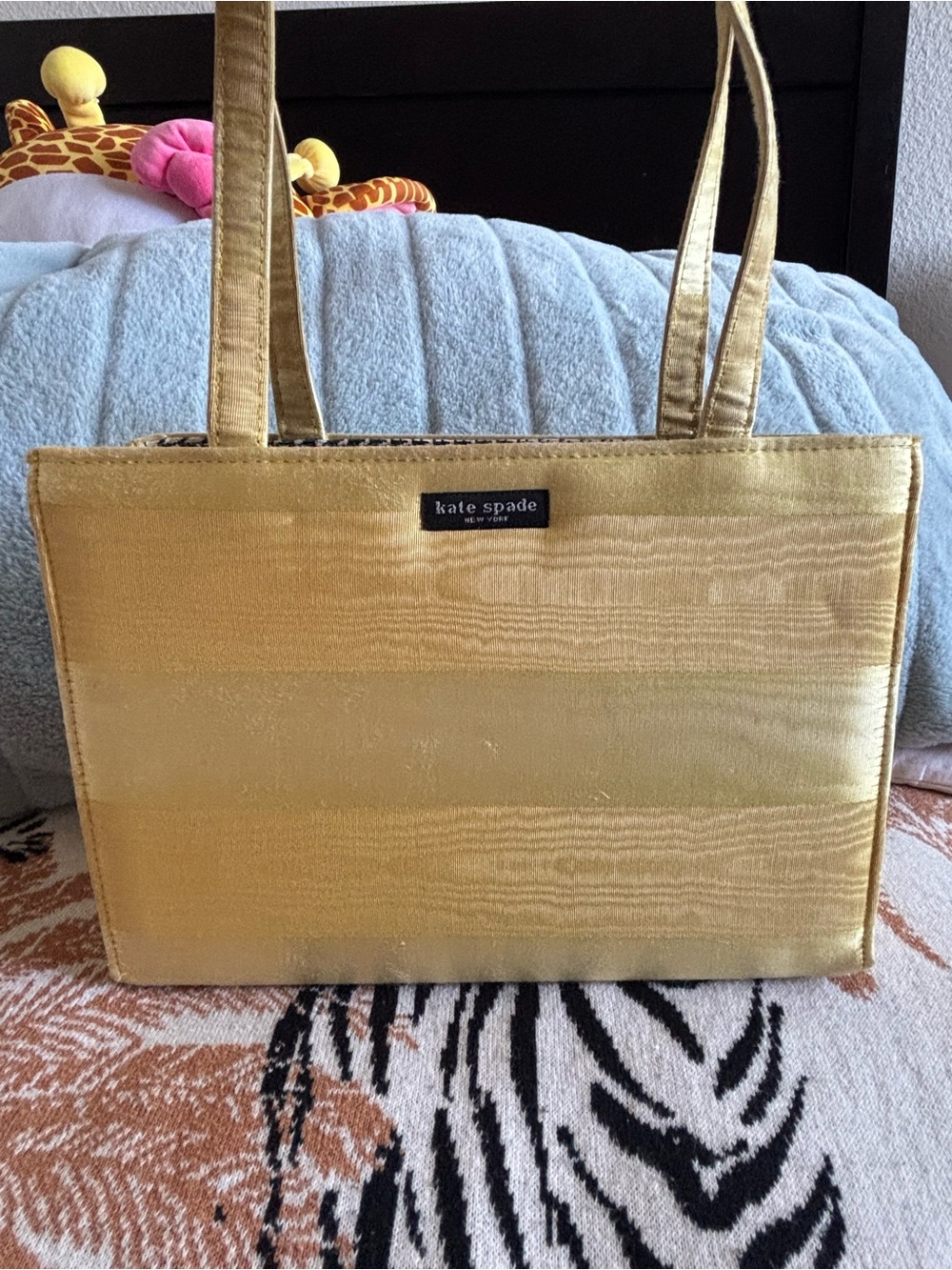 kate spade Gold Satin tote bag